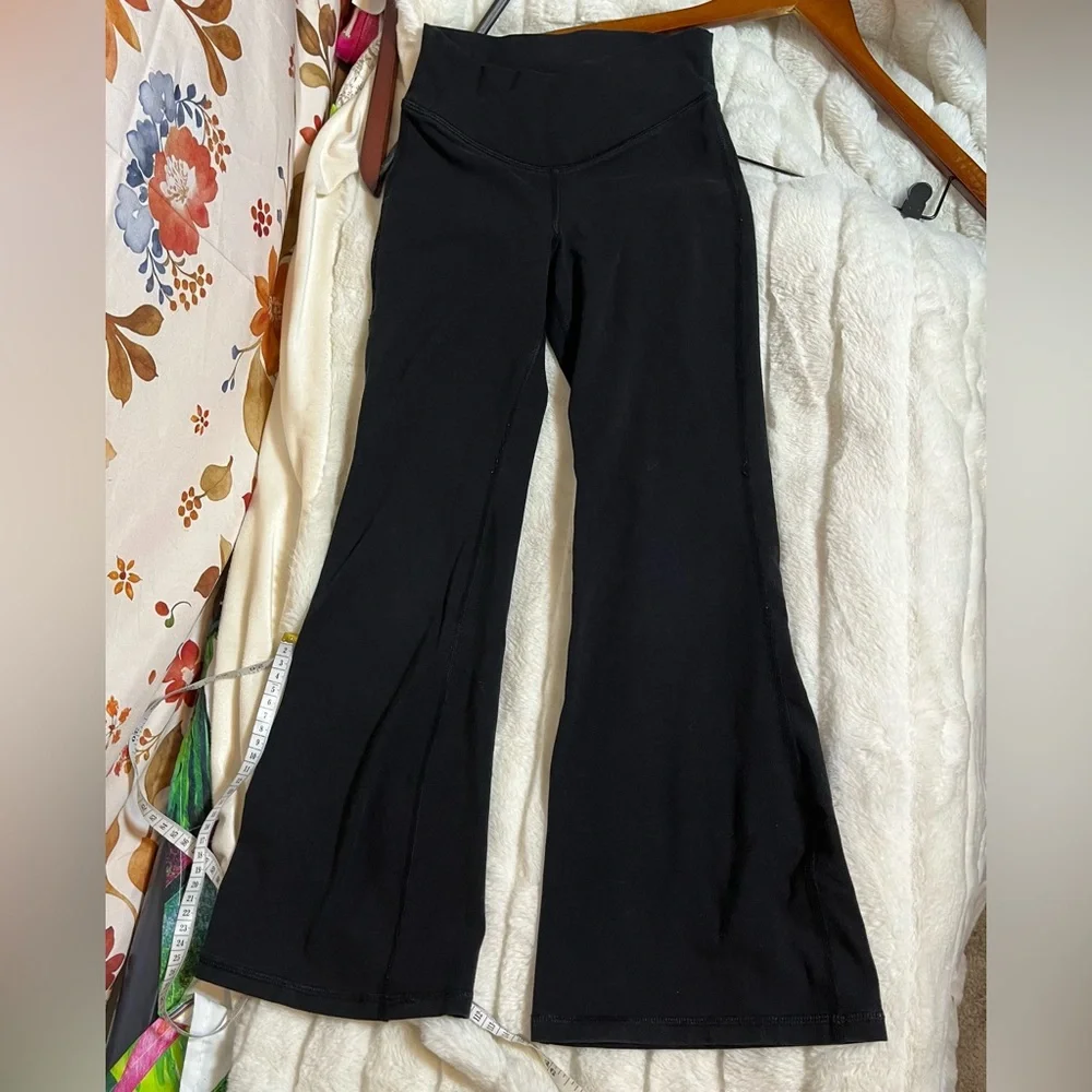 Old Navy Girls M/8 Black Criss Cross Yoga Pants Flare Spring Sporty School NYC